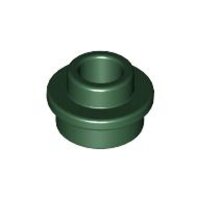 Plate, Round 1x1 with Open Stud Dark Green