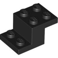 Bracket 3x2x1 1/3 with Bottom Tube Black