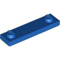 Plate, Modified 1x4 with 2 Studs with Groove Blue