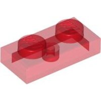 Plate 1x2 Trans-Red