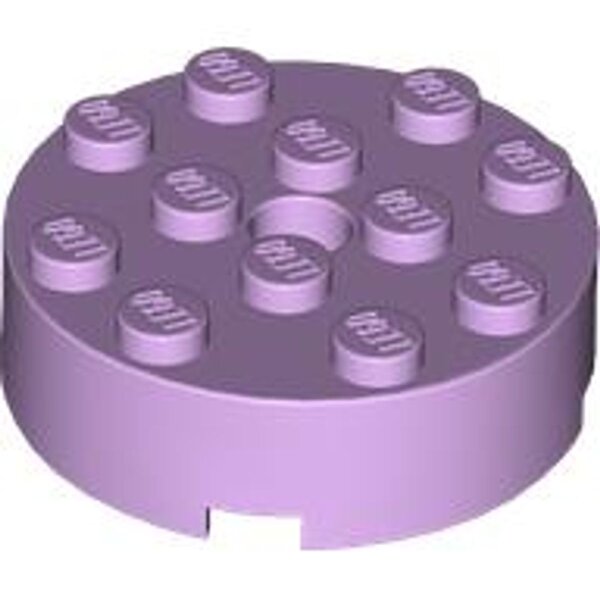Brick, Round 4x4 with Hole Lavender
