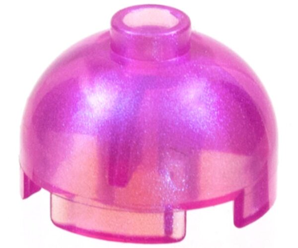 Brick, Round 2x2 Dome Top with Bottom Axle Holder - Hollow Stud Satin Trans-Dark Pink