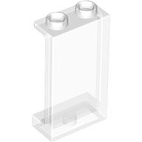 Panel 1x2x3 with Side Supports - Hollow Studs Trans-Clear