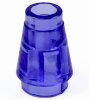 Cone 1x1 with Top Groove Trans-Purple