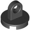 Tile, Round 2x2 with Lifting Ring Thick and Bottom Stud Holder Black