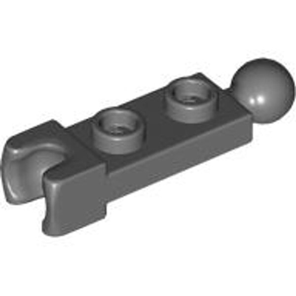 Plate, Modified 1x2 with Tow Ball and Small Tow Ball Socket on Ends Dark Bluish Gray