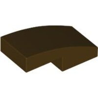 Slope, Curved 2x1x2/3 Dark Brown