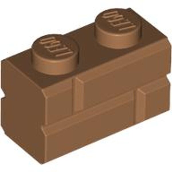 Brick, Modified 1x2 with Masonry Profile Medium Nougat