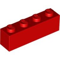 Brick 1x4 Red