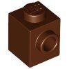 Brick, Modified 1x1 with Stud on Side Reddish Brown