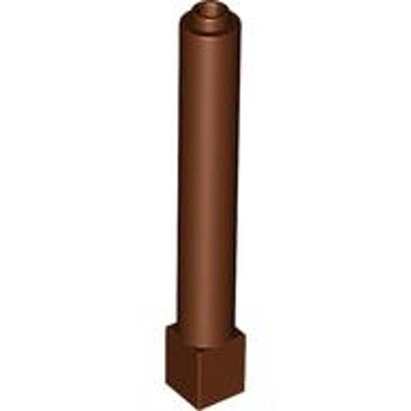 Support 1x1x6 Solid Pillar Reddish Brown