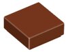 Tile 1x1 with Groove Reddish Brown