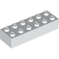 Brick 2x6 White