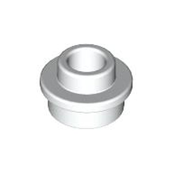 Plate, Round 1x1 with Open Stud White