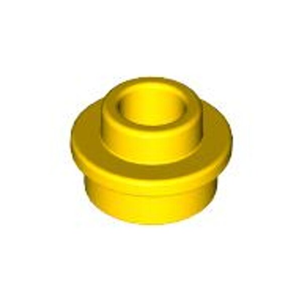 Plate, Round 1x1 with Open Stud Yellow