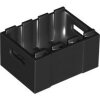 Container, Crate 3x4x1 2/3 with Handholds Black
