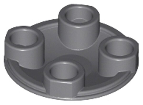 Plate, Round 2x2 with Rounded Bottom (Boat Stud) Dark Bluish Gray