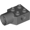Technic, Brick Modified 2x2 with Pin Hole and Rotation Joint Socket Dark Bluish Gray