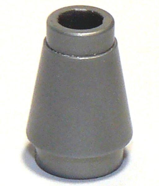 Cone 1x1 with Top Groove Flat Silver