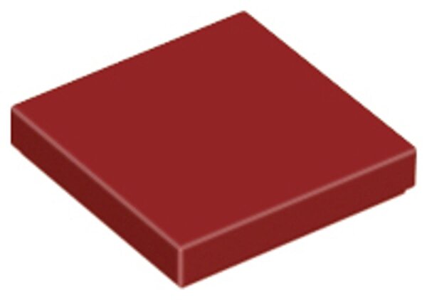 Tile 2x2 with Groove Dark Red