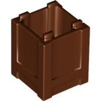 Container, Box 2x2x2 - Top Opening Reddish Brown