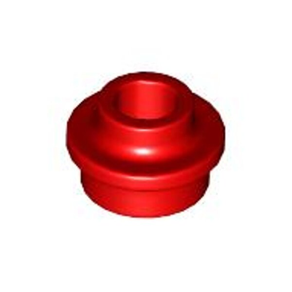 Plate, Round 1x1 with Open Stud Red