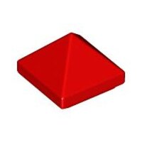 Slope 45 1x1x2/3 Quadruple Convex Pyramid Red