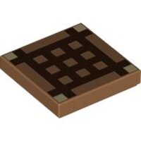 Tile 2x2 with Groove with Dark Brown Minecraft Crafting...