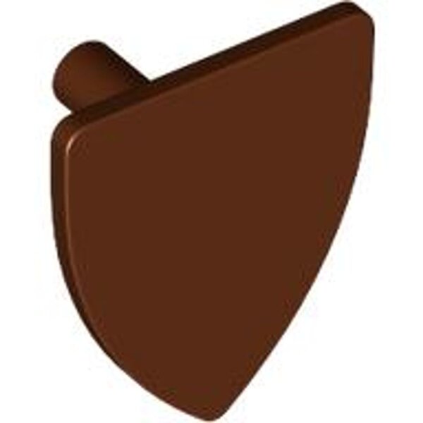 Minifigure, Shield Triangular Reddish Brown