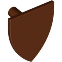 Minifigure, Shield Triangular Reddish Brown