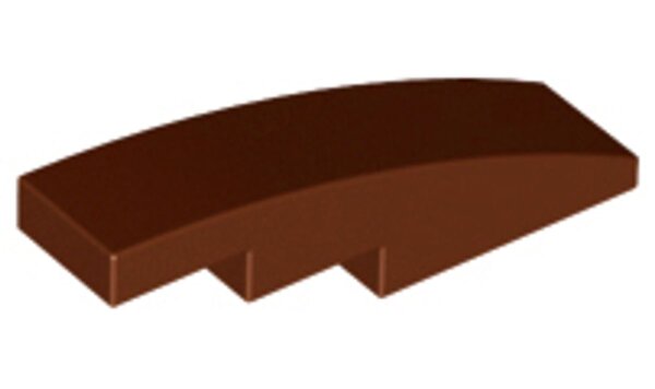 Slope, Curved 4x1 Reddish Brown