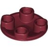 Plate, Round 2x2 with Rounded Bottom (Boat Stud) Dark Red