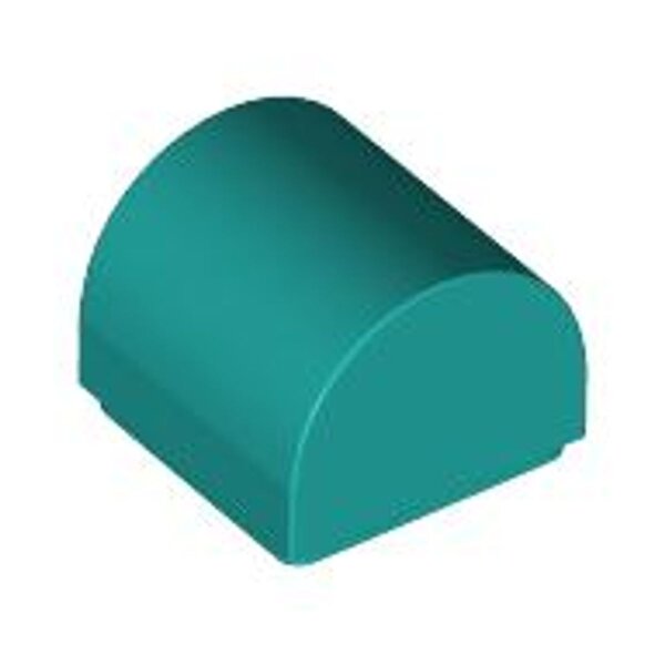 Slope, Curved 1x1x2/3 Double Dark Turquoise