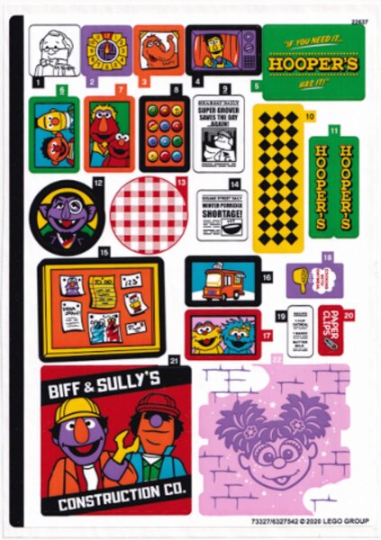 Sticker Sheet for Set 21324 - (73327/6327542)