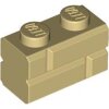 Brick, Modified 1x2 with Masonry Profile Tan