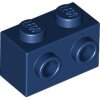 Brick, Modified 1x2 with Studs on 1 Side Dark Blue