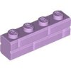 Brick, Modified 1x4 with Masonry Profile Lavender