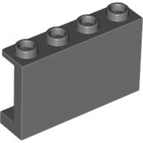 Panel 1x4x2 with Side Supports - Hollow Studs Dark Bluish Gray