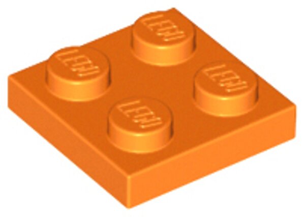 Plate 2x2 Orange