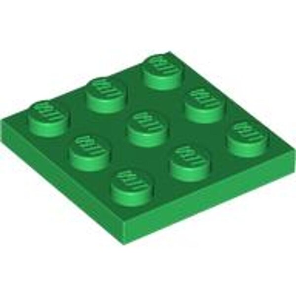 Plate 3x3 Green