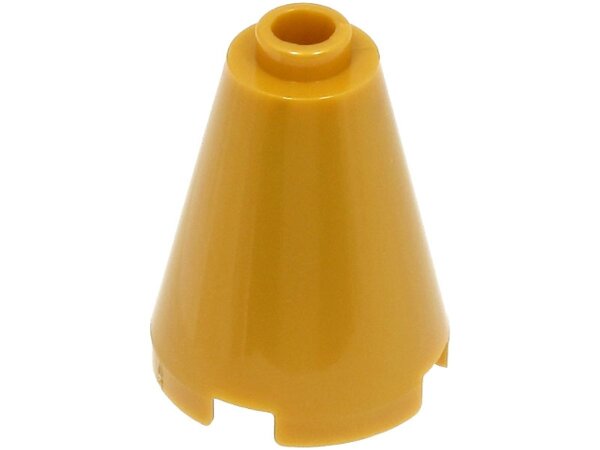 Cone 2x2x2 - Open Stud Pearl Gold