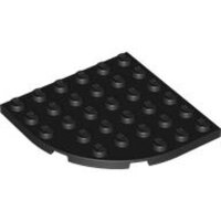 Plate, Round Corner 6x6 Black