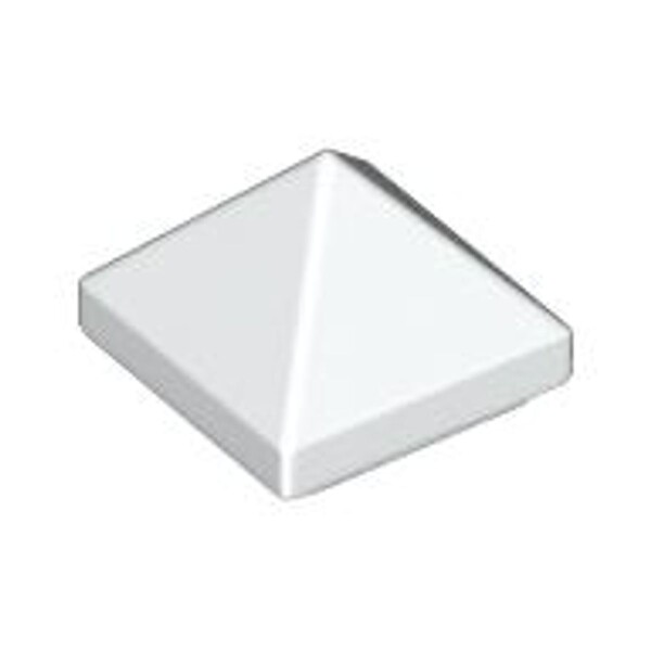 Slope 45 1x1x2/3 Quadruple Convex Pyramid White