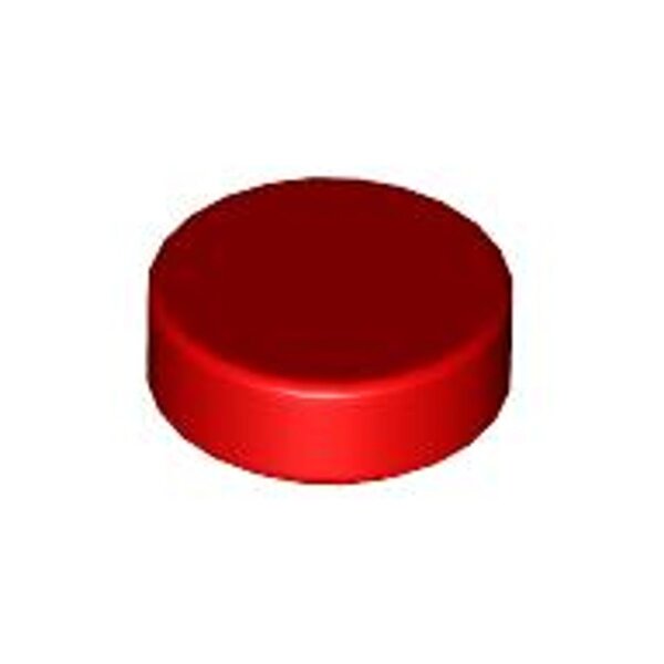Tile, Round 1x1 Red