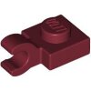 Plate, Modified 1x1 with Open O Clip (Horizontal Grip) Dark Red