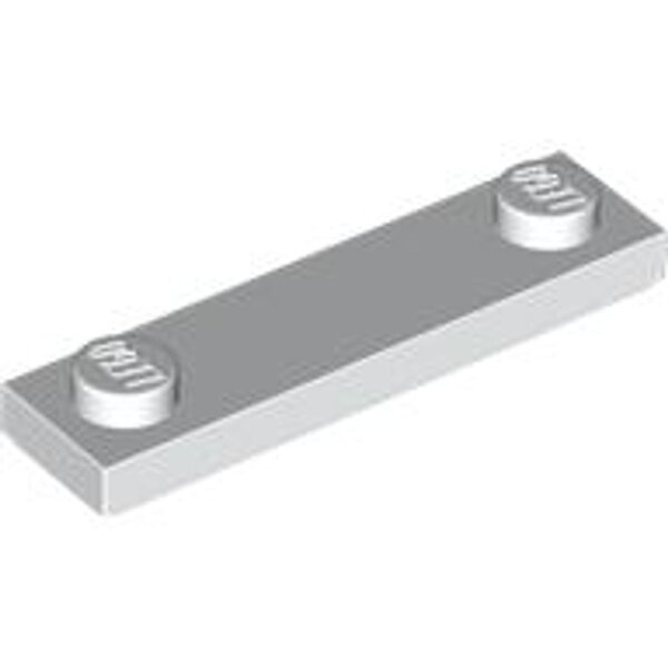 Plate, Modified 1x4 with 2 Studs with Groove White