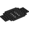 Vehicle, Base 6x12x1 with 5x4 Recessed Center and 8 Holes Black