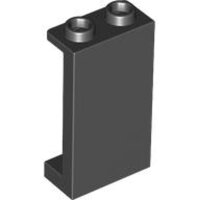 Panel 1x2x3 with Side Supports - Hollow Studs Black