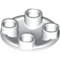 Plate, Round 2x2 with Rounded Bottom (Boat Stud) White