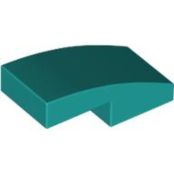 Slope, Curved 2x1x2/3 Dark Turquoise